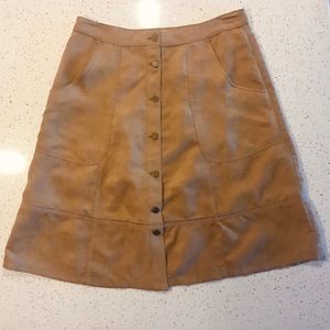 tan suede skirt
